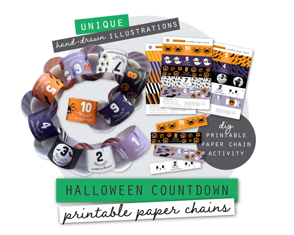 Halloween Countdown Printable Paper Chains