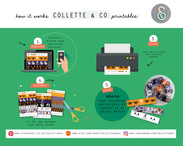 Halloween Countdown Printable Paper Chains