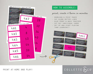 Multiplication Printable Memory Game