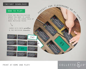 Multiplication Printable Memory Game