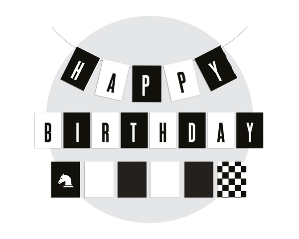 Chess Party Printable Bunting