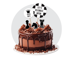 Chess Party Printable Cake Topper