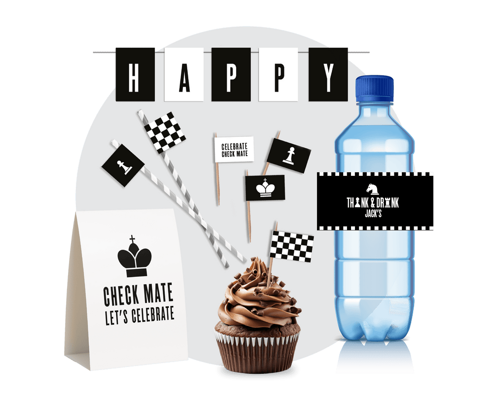 Chess Party Printable Food Decor