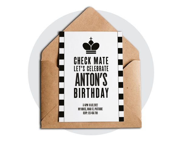 Chess Party Printable Invitation