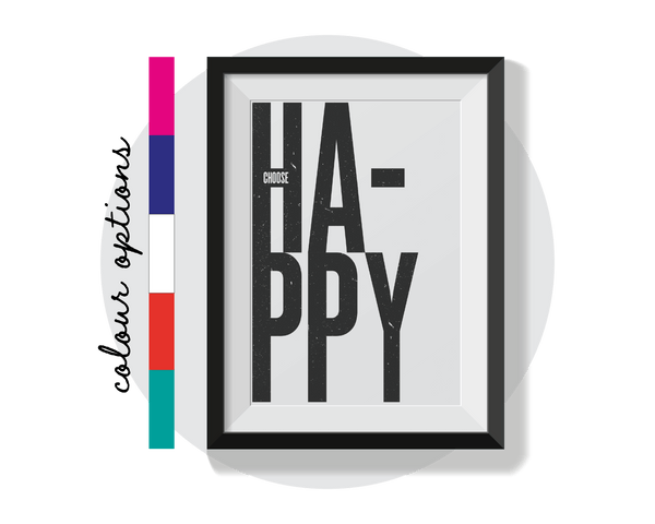 Choose Happy Wall Art