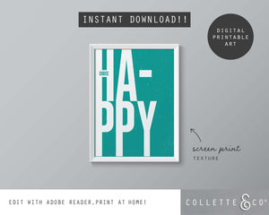 Choose Happy Wall Art 03