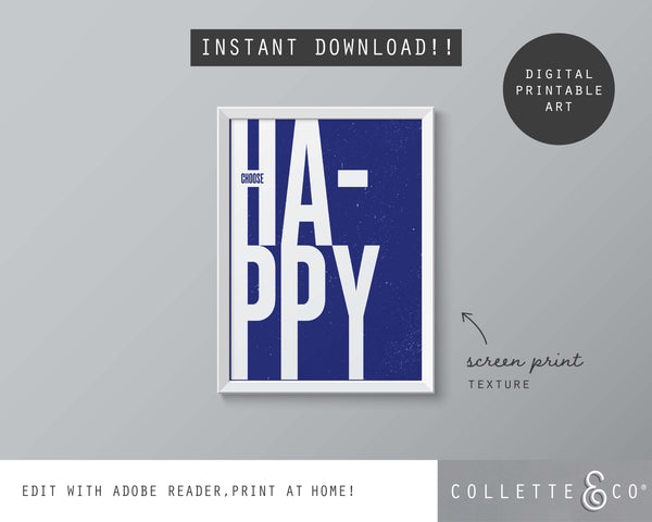 Choose Happy Wall Art 04