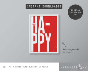 Choose Happy Wall Art 05