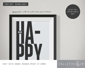 Choose Happy Wall Art 07