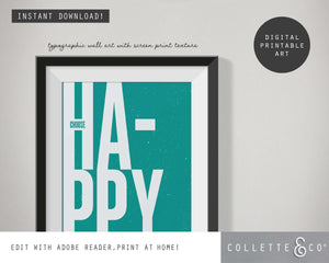 Choose Happy Wall Art 08