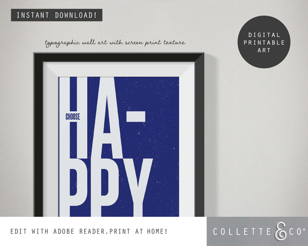 Choose Happy Wall Art 10