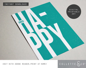 Choose Happy Wall Art 12
