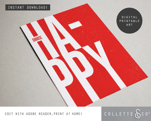 Choose Happy Wall Art 15