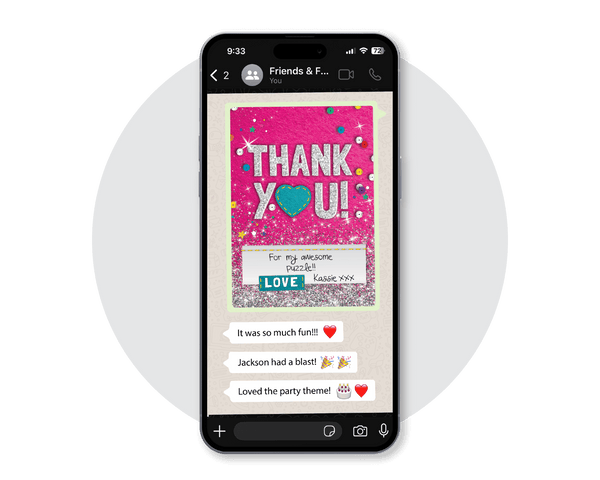 Trolls Party Digital Thank You Card