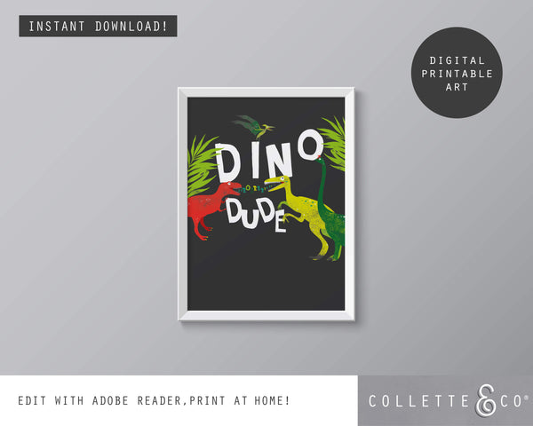 Dino Dude Wall Art
