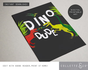 Dino Dude Wall Art 02