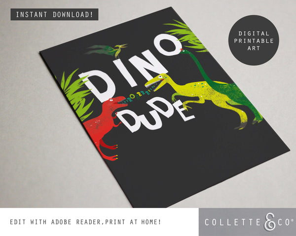 Dino Dude Wall Art 02
