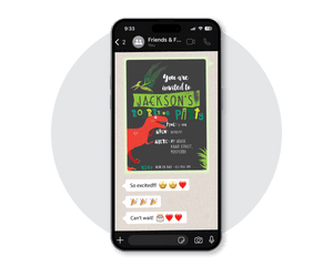 Dinosaur Digital Party Invitation