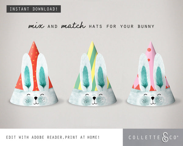 Easter Bunny Printable Party Hat 02