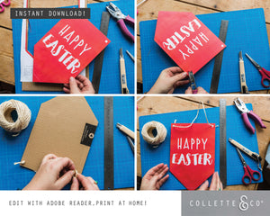 Easter Decor Banner Flag 06