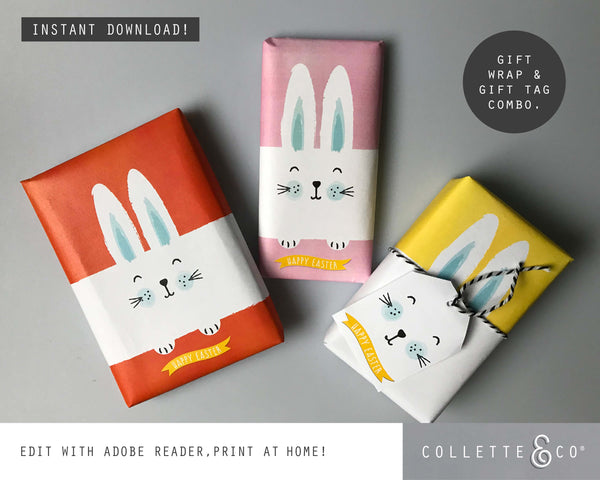 Easter Gift Wrap Bunny