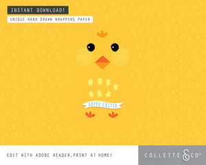 Easter Gift Wrap Little Chick 04