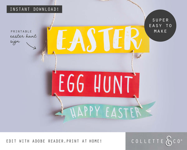 Easter Hunt Signs and Arrows