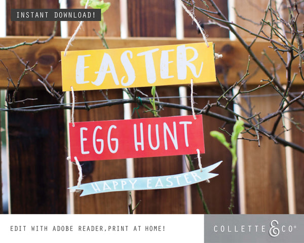 Easter Hunt Signs and Arrows 03