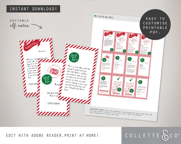 Elf on the Shelf Letter Notes