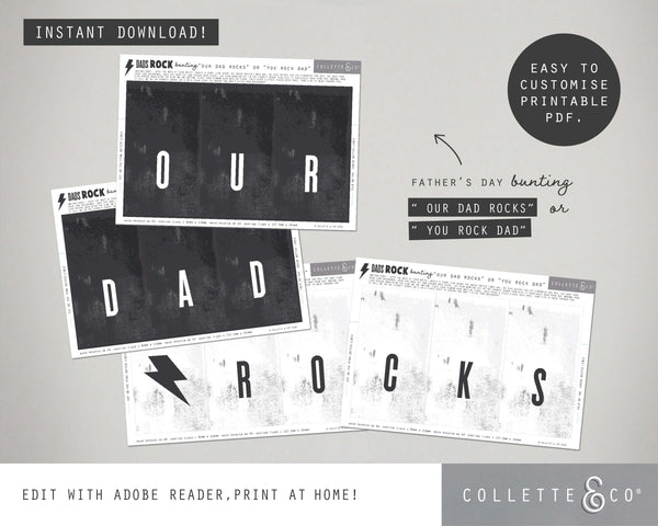 Father's Day Printable Bunting 02