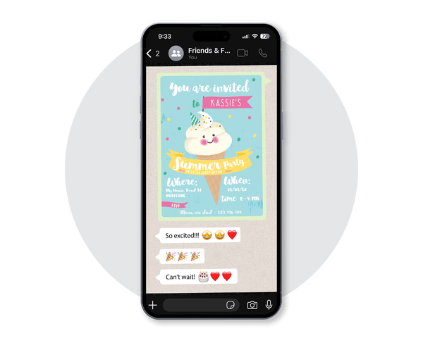 Ice-cream Digital Party Invitation