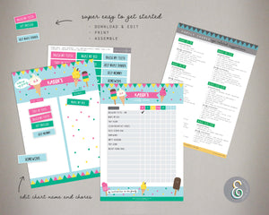 Ice Cream Kids Chore Chart