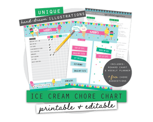 Ice Cream Kids Chore Chart