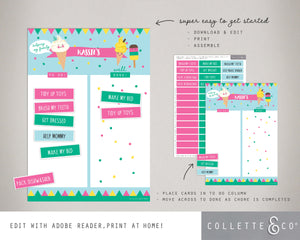 Ice Cream Kids Chore Chart 02