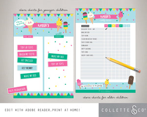 Ice Cream Kids Chore Chart 03