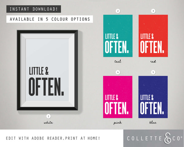 Little & Often Wall Art