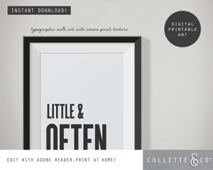Little & Often Wall Art 02