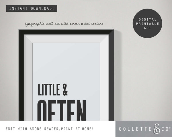 Little & Often Wall Art 02