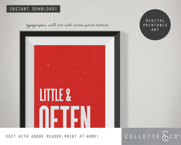 Little & Often Wall Art 03