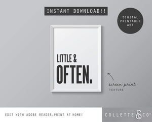 Little & Often Wall Art 07