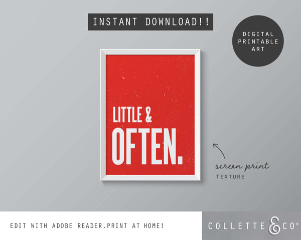 Little & Often Wall Art 09