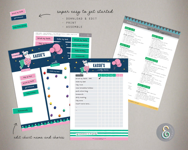 Llama Kids Chore Chart 02
