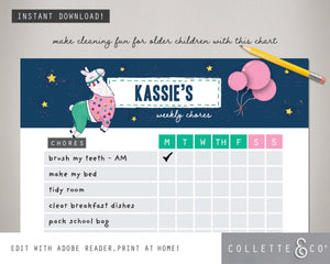 Llama Kids Chore Chart 04