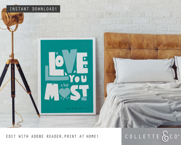 Love You the Most Wall Art 04