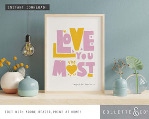 Love You the Most Wall Art 05