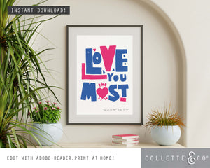 Love You the Most Wall Art 07