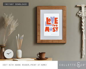 Love You the Most Wall Art 08