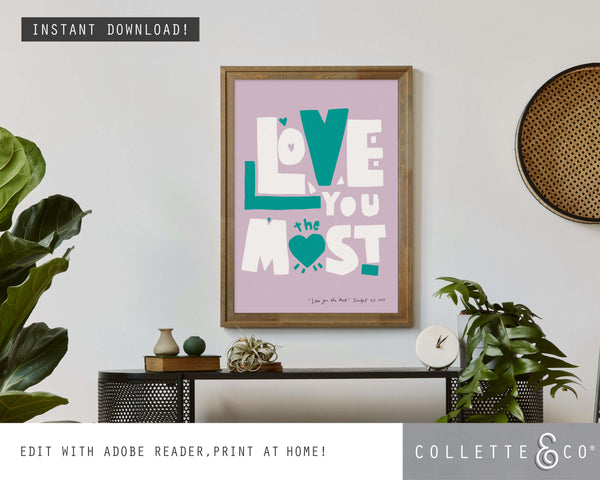 Love You the Most Wall Art 11