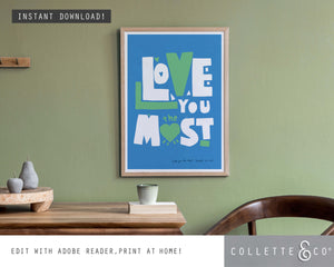Love You the Most Wall Art 12