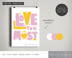 Love You the Most Wall Art 14
